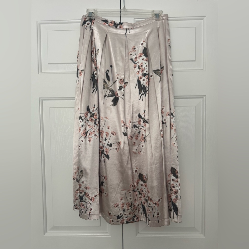 Anthropologie Della Bee Floral Pleated Skirt, Size M